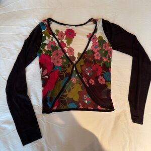 Vintage Kenzo Sheer Floral Top